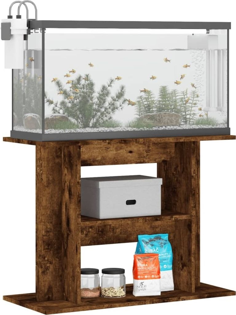 vidaXL Stojak pod akwarium dąb wędzony 80x35x60 cm materiał Zdjęcie produktu 7