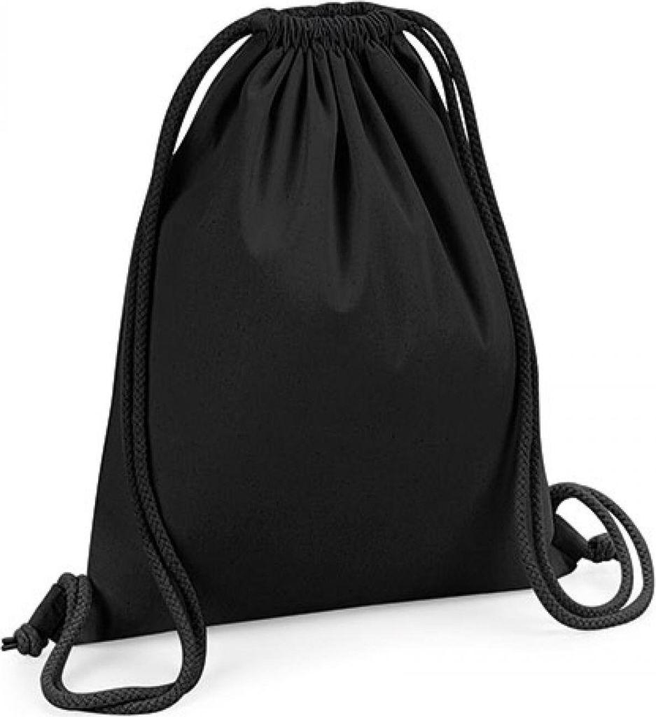 Westford Mill W260 | Turnbeutel Organic Premium Baumwolle, 37 x 46 cm - Farbe: Black - Größe: 37 x 46 cm