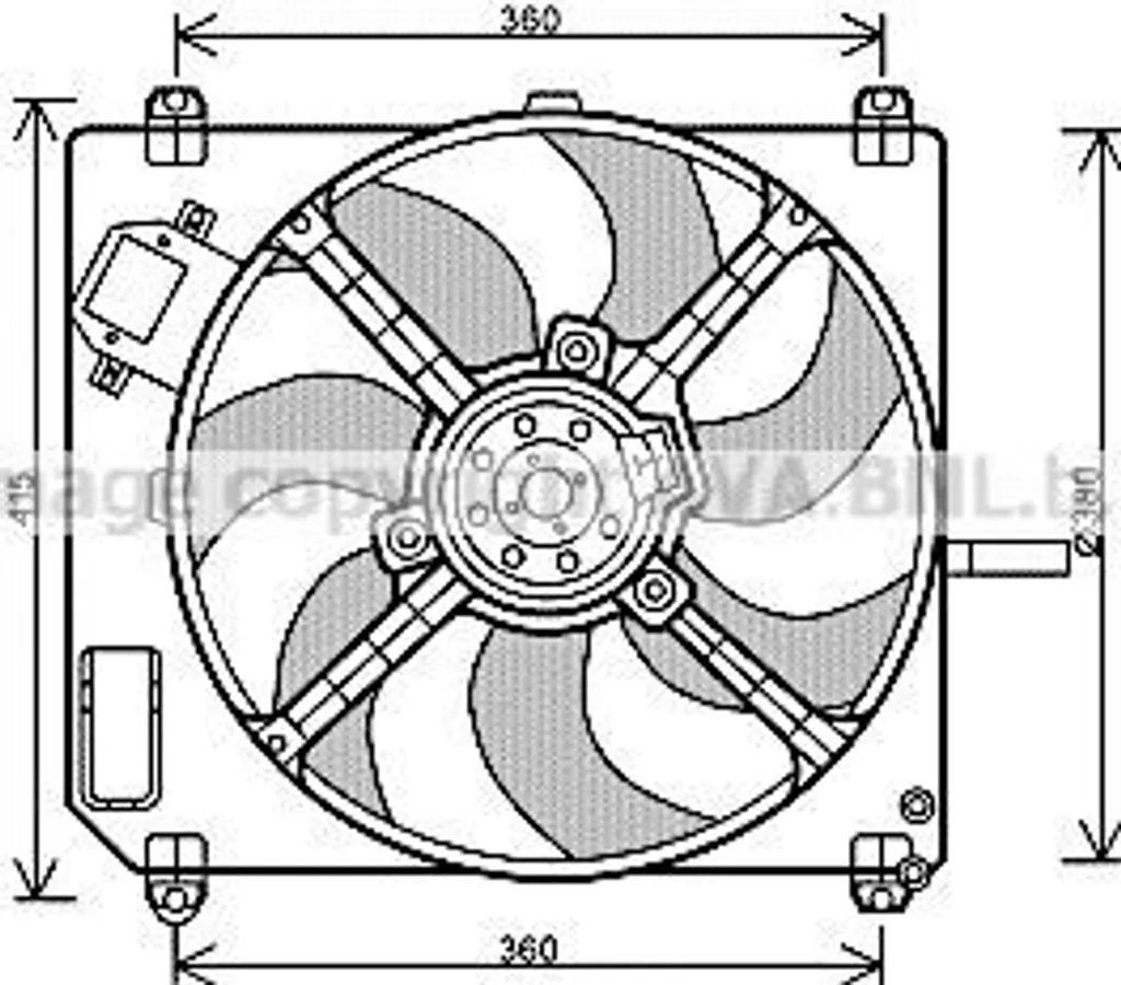 Ventilateur de radiateur Fiat Brava Bravo Marea pour circuit moteur