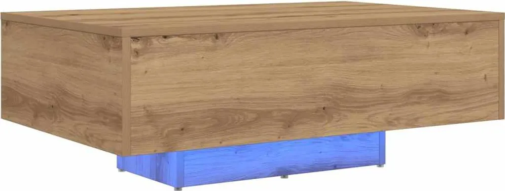SYFAX Tavolino Rovere Artigianale 85x55x31 cm - Design Moderno Soggiorno
