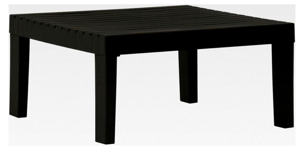 Gartentisch Beistelltisch Balkontisch Couchtisch Loungetisch Kaffeetisch Gartenmöbel Teetisch 65x65x33cm Kunststoff Grau