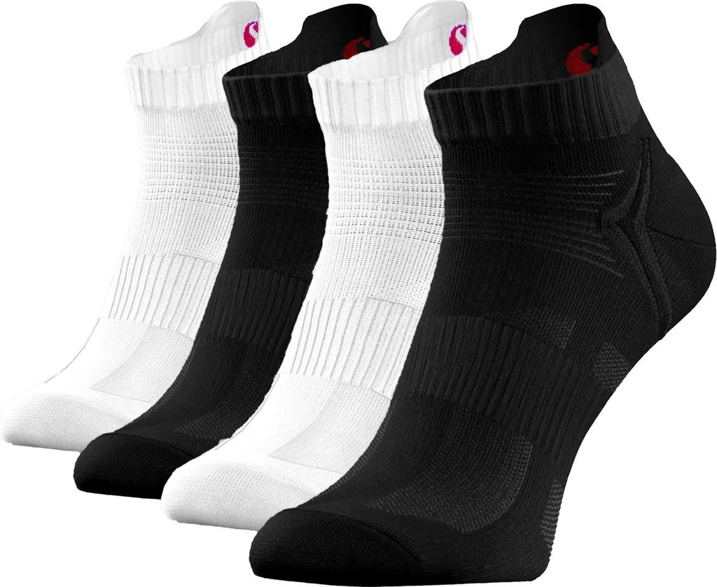 SESTIMI SKB08 – 4er Pack Sportsocken | Nahtlos, atmungsaktiv, elastisch | Laufen, Fitness, Nordic Walking | Für jede Wetterlage | 35-50 | EU