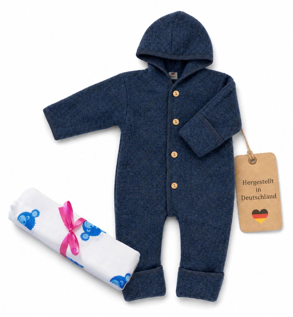 Engel Baby-Overall mit Kapuze, Holzknöpfen und Umschlag TOP Produktbild 