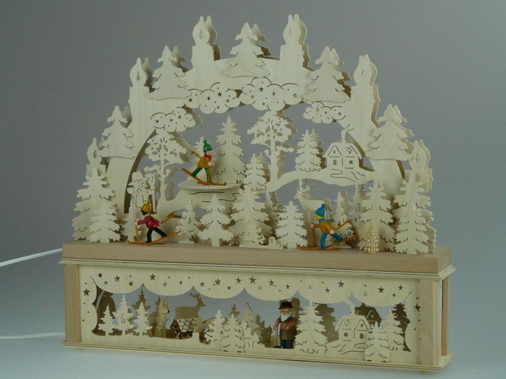 Original Erzgebirgischer Marken Schwibbogen Lichterbogen 50 x 43 cm K50-5_5