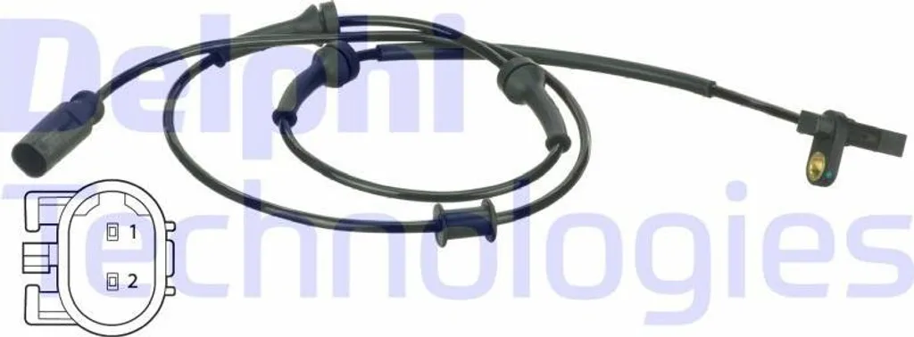 DELPHI SS20539 Sensore velocità ruota OE 51797173 compatibile con KA, 500C, 500