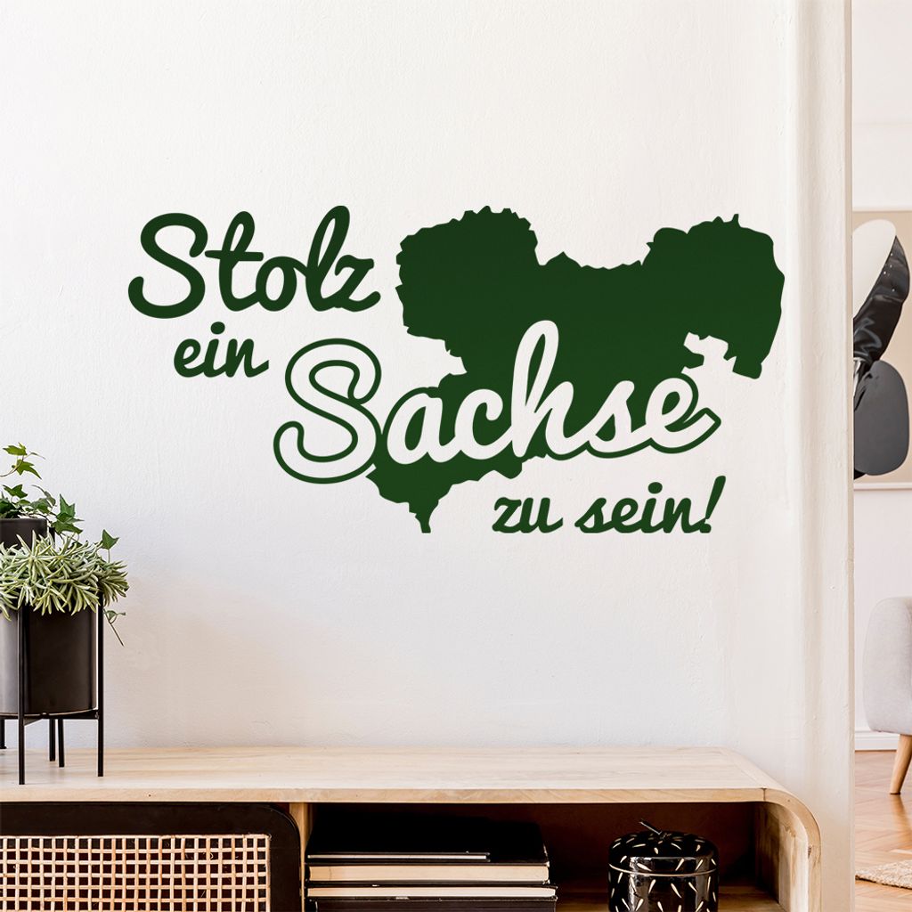 Sachse Sachsen Stolz Wandtattoo Wandaufkleber Wall Sticker - Dekoration, Küche, Wohnzimmer, Schlafzimmer, Badezimmer