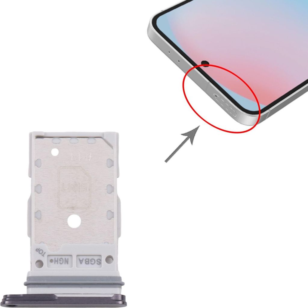 Für Samsung Galaxy S24 FE Dual SIM Karten Halter Tray Ersatzteil Graphite Black