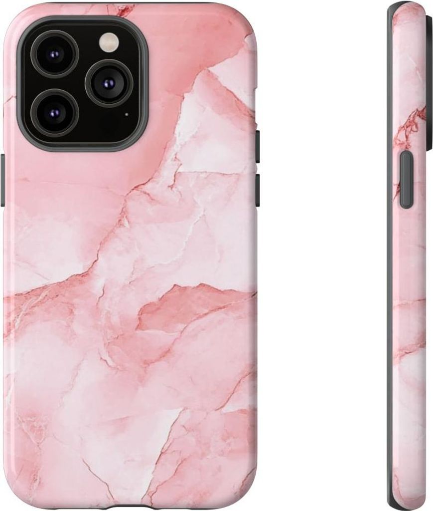 Glänzende Marmoroptik in Rosa – Hülle Kompatibel mit iPhone 14 Pro Max