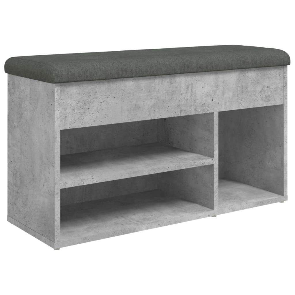 vidaXL Lavica na topánky betónová sivá 82x32x45,5 cm Obrázok produktu 