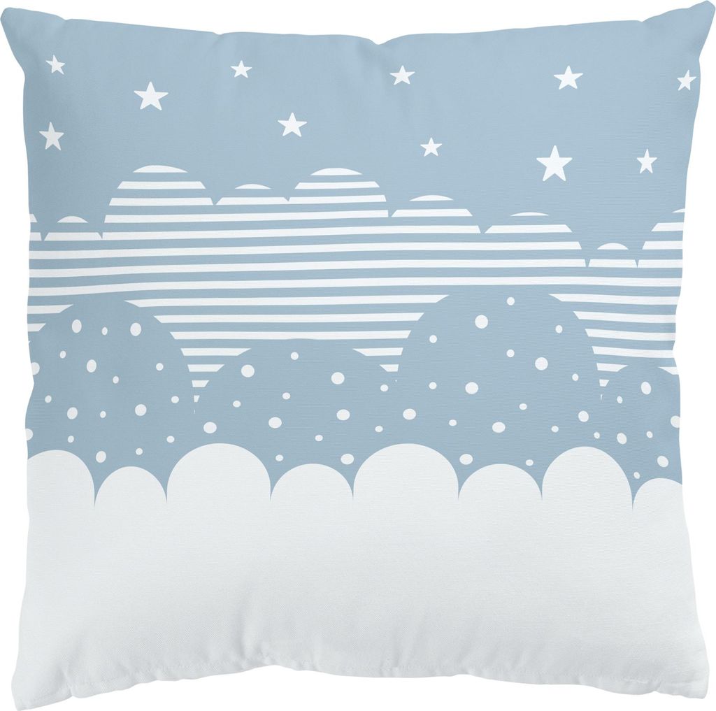 Dekokissen Himmel draußen / Outdoor Zierkissen waschbar Wolken blau Digital Art Sofakissen ohne Füllung