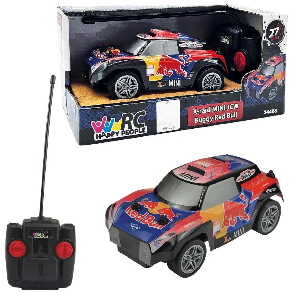 RC X-Raid MINI JCW Buggy Red Bull 1:28 - Voiture RC Robuste Anti-Chocs