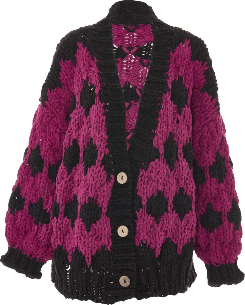 ebeeza damen strickjacke - schwarz, M