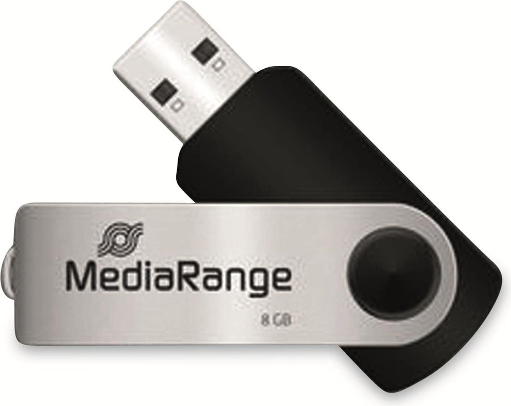 MediaRange USB-Stick Speed USB 2.0 silber/schwarz 8 GB