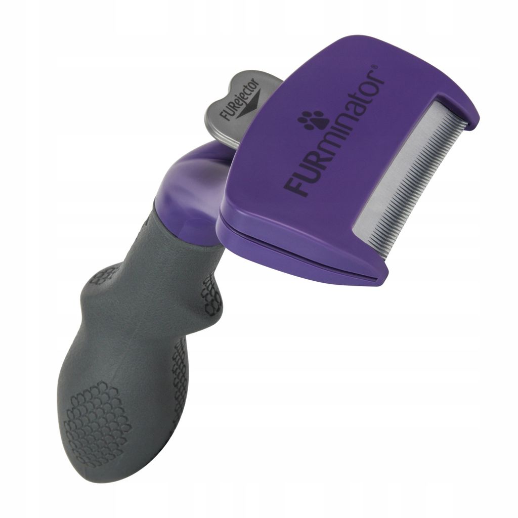 A pet grooming tool against a white background.