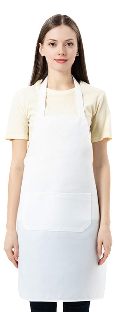 Küchenschürze, knitterfrei, verstellbare Träger, Rückenspitze, große Vordertasche, ideal zum Kochen, Grillen, für Kellner und Köche, geeigne...