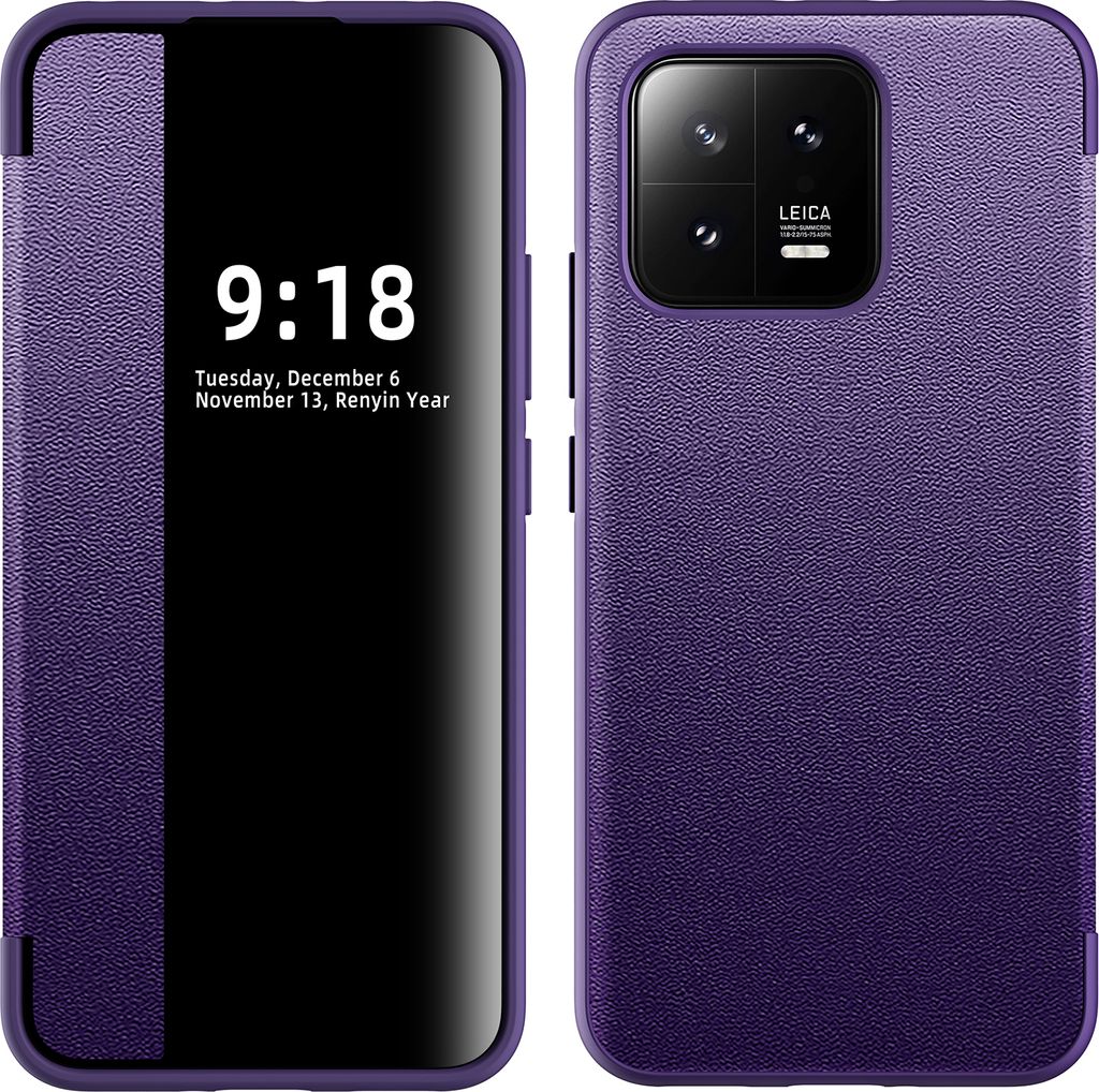 Xiaomi 13 Hülle, Schlank Kunstleder Klapp Ledertasche Produktbild 