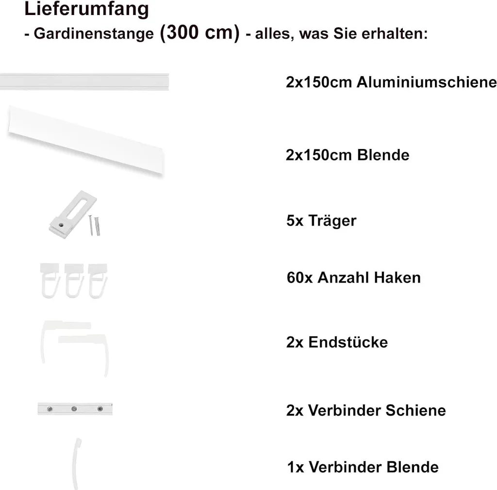 Binario Luxury MDEKOR 200cm Alluminio Bianco Doppio Binario LED - 3