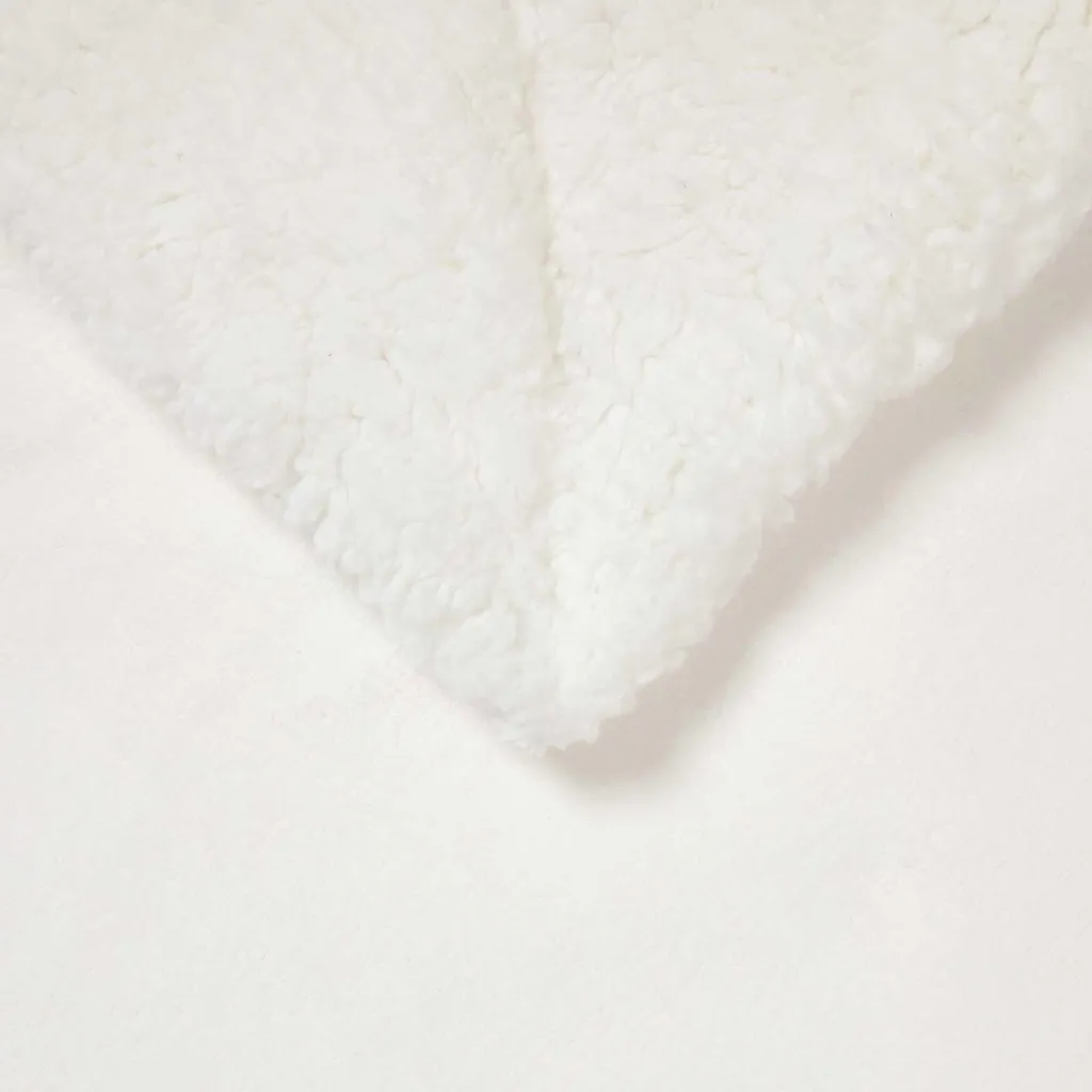 vidaXL Coperta in pile bianca 240 x 270 cm - 5