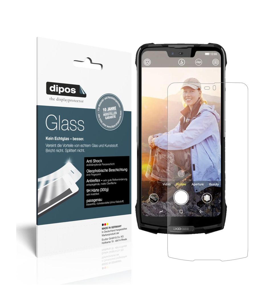 1x Schutzfolie für Doogee S90 Pro matt - Anti-Shock 9H Folie dipos Glass Kunststoffglas