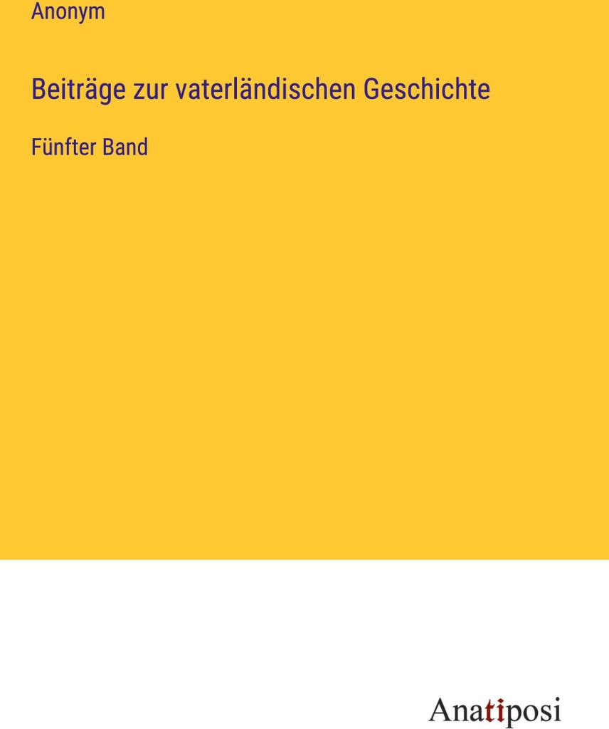 Beiträge zur vaterländischen Geschichte