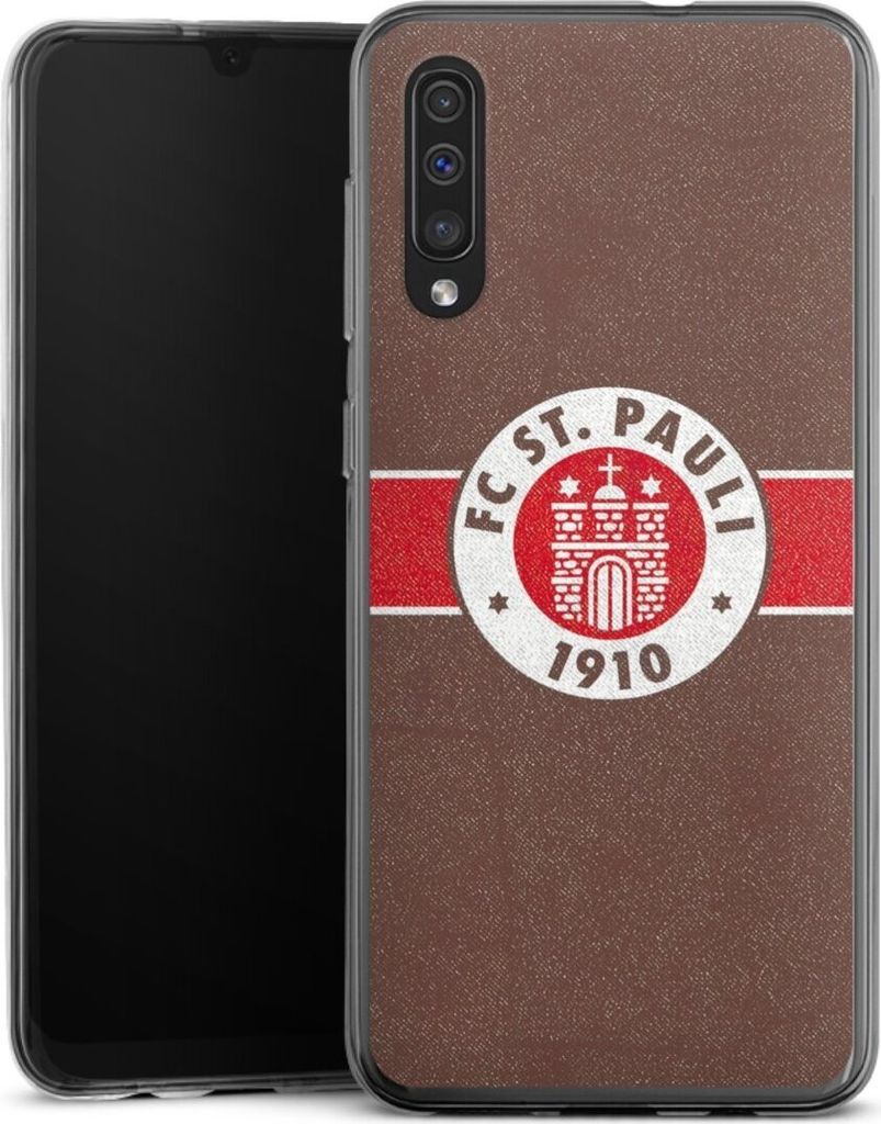 DeinDesign Handyhülle für Samsung Galaxy A50 Silikon Hülle Case Smartphone Schutzhülle FC St. Pauli Logo Offizielles Lizenzprodukt