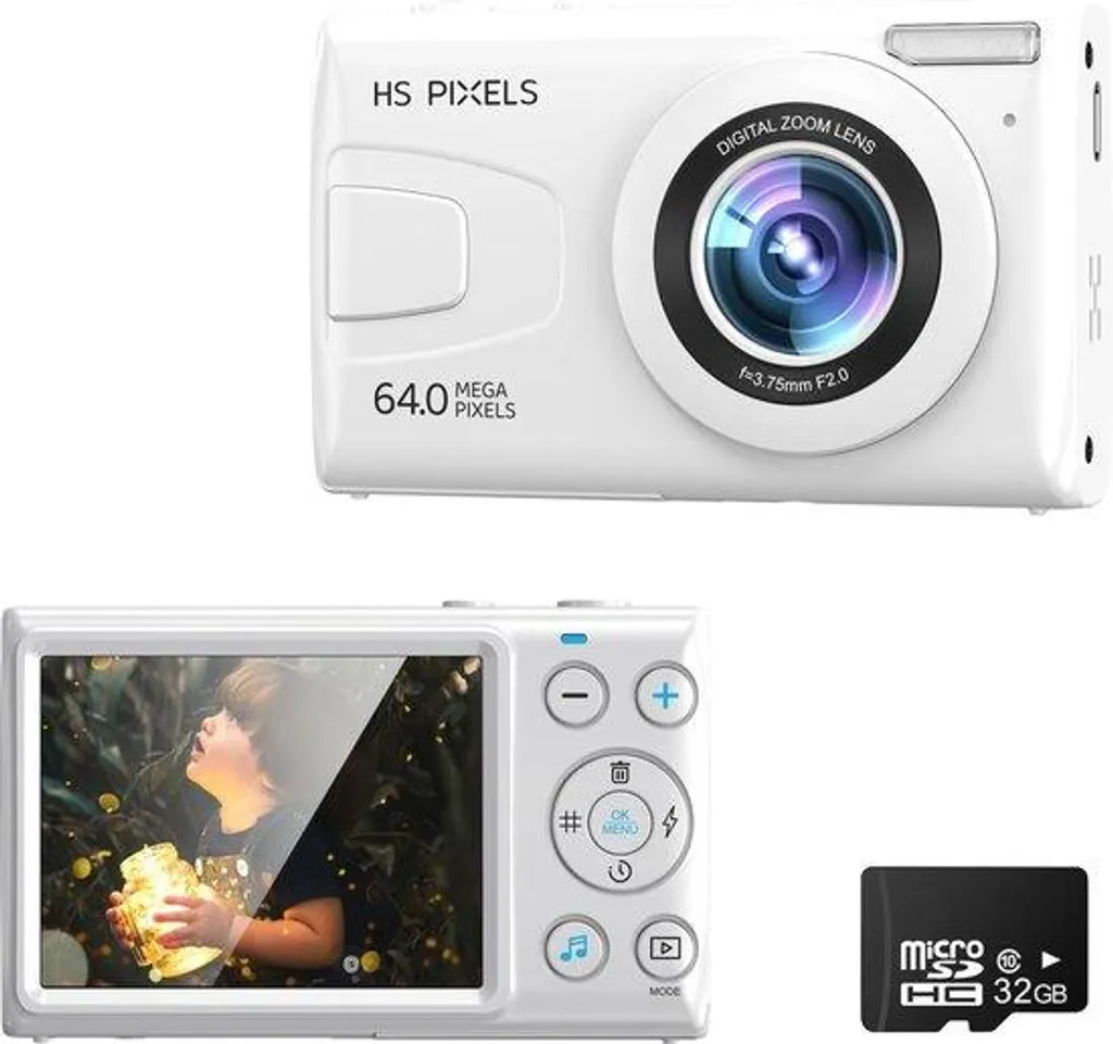 Appareil photo enfant anti-flou 64 MP 1080p pour des photos toujours nettes