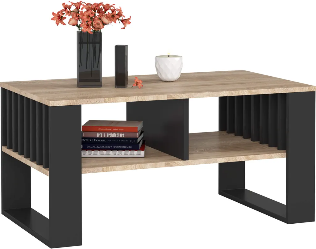 Akord Rockford Tavolino 92X53X45 Rovere Sonoma Nero | Robusto