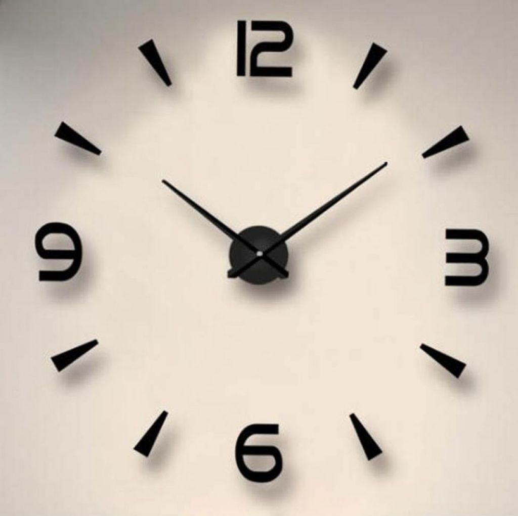 Vangold Moderne Stumme 3D-Aufkleber DIY Große Wanduhr Heim- und Bürodekoration Geschenk, groß