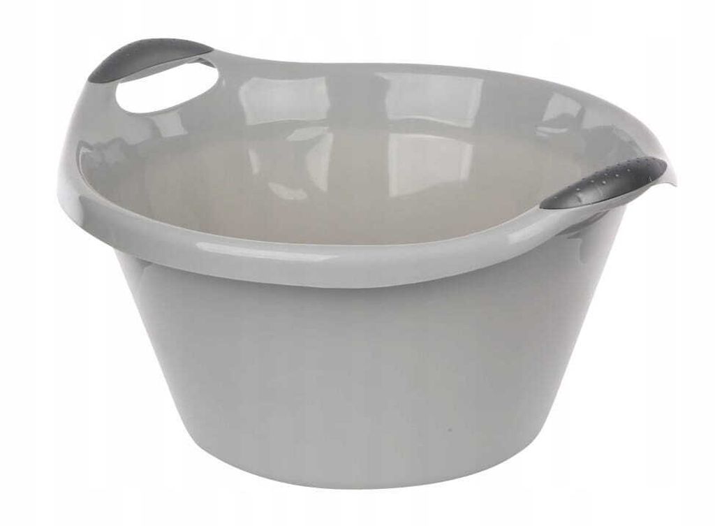 Veľká plastová misa na bielizeň 15 l 44 cm sivá Obrázok produktu 