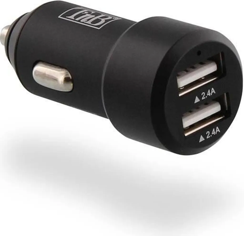 Alimentatore Auto USB Doppio T'nB CAC48BK 24W - Carica Tablet e Smartphone