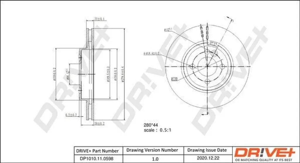 Freinage sûr : Disque avant Dr!ve+ 34116774985 pour Mini R56, R57, R58, R59