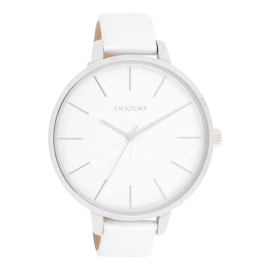 Oozoo orologio da polso in pelle bianca Orologi da donna analogici al quarzo UOC11345