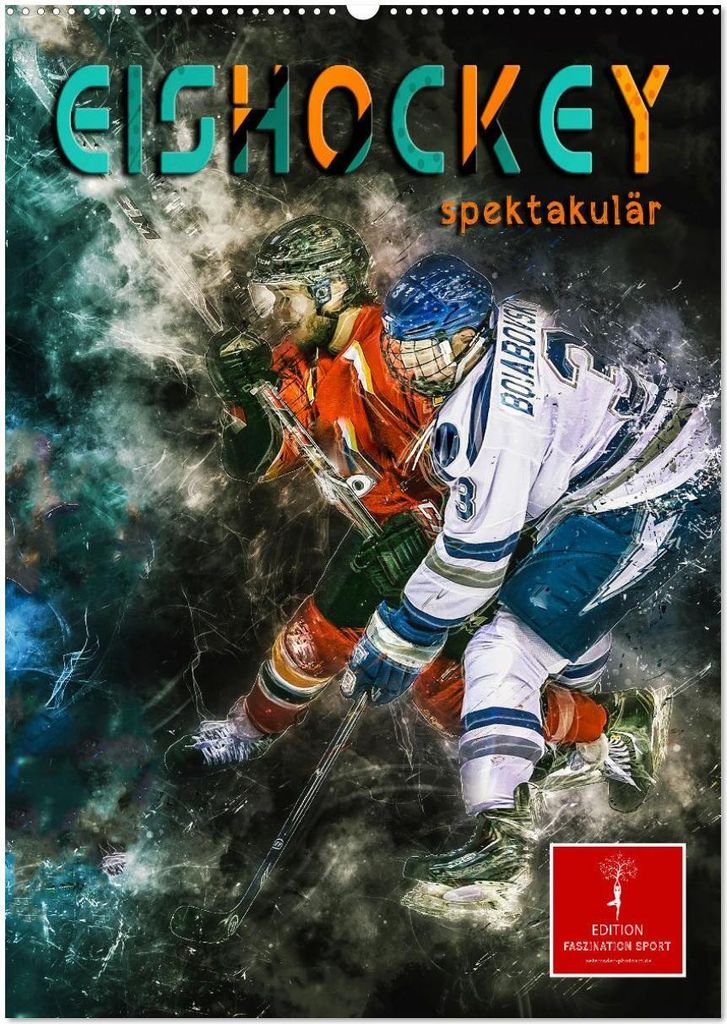 Eishockey spektakulär (Wandkalender 2026 DIN A2 hoch), CALVENDO Monatskalender