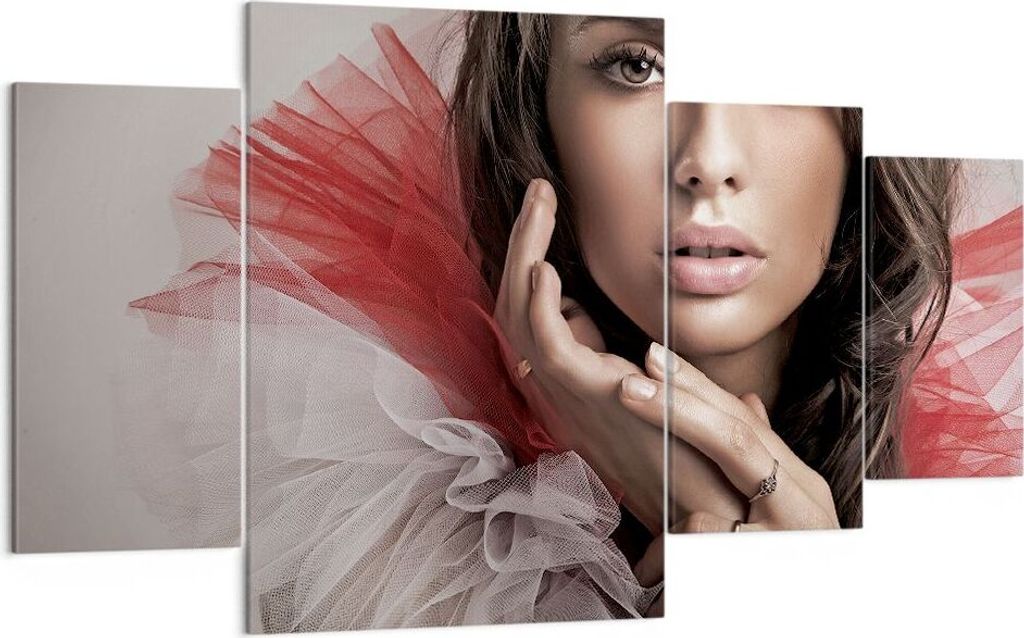 Bild auf Leinwand - Leinwandbild - Schönheit kleid mode modell - 160x90cm - Wand Bild - Wanddeko - Leinwanddruck - Bilder - Kunstdruck - Wanddekor...