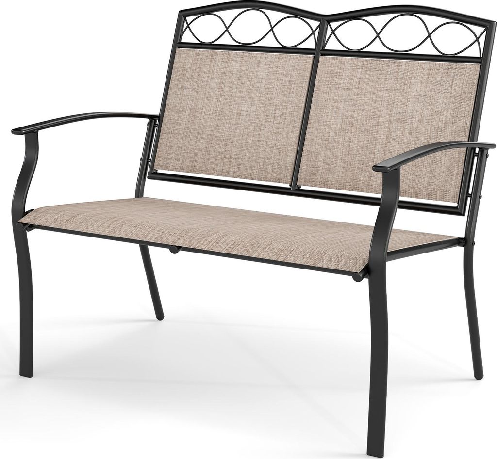 COSTWAY Gartenbank wetterfest, Outdoor Sitzbank für 2 Produktbild 