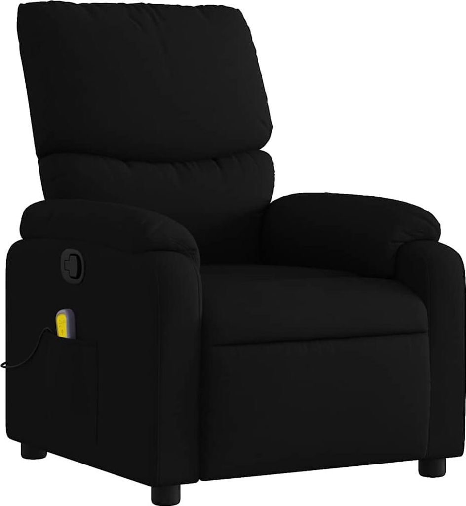 masážne kreslo vidaXL Black Fabric Obrázok produktu 