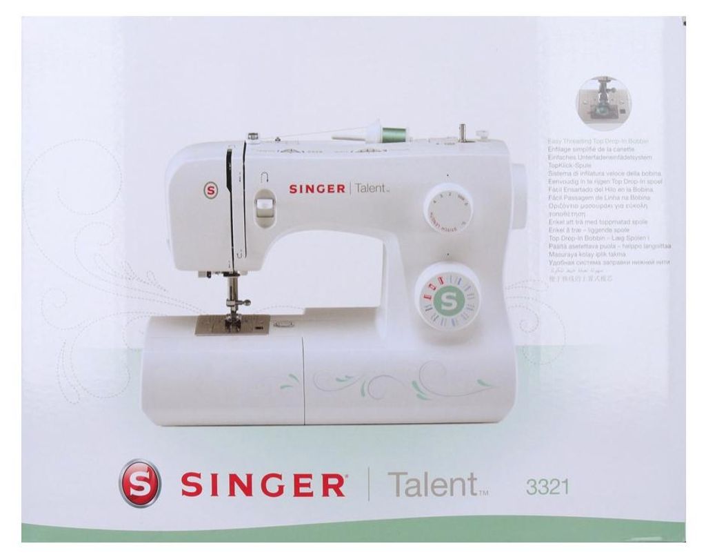 SINGER TALENT 3321, Weiß, Halbautomatische Nähmaschine, Produktbild 