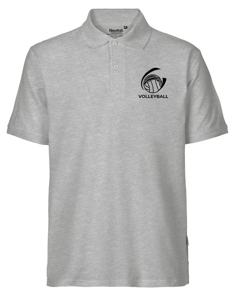Huuraa Herren Polo Shirt Volleyball Schriftzug 3XL Sport Grey Bio Baumwolle Fairtrade Poloshirt Geschenkidee