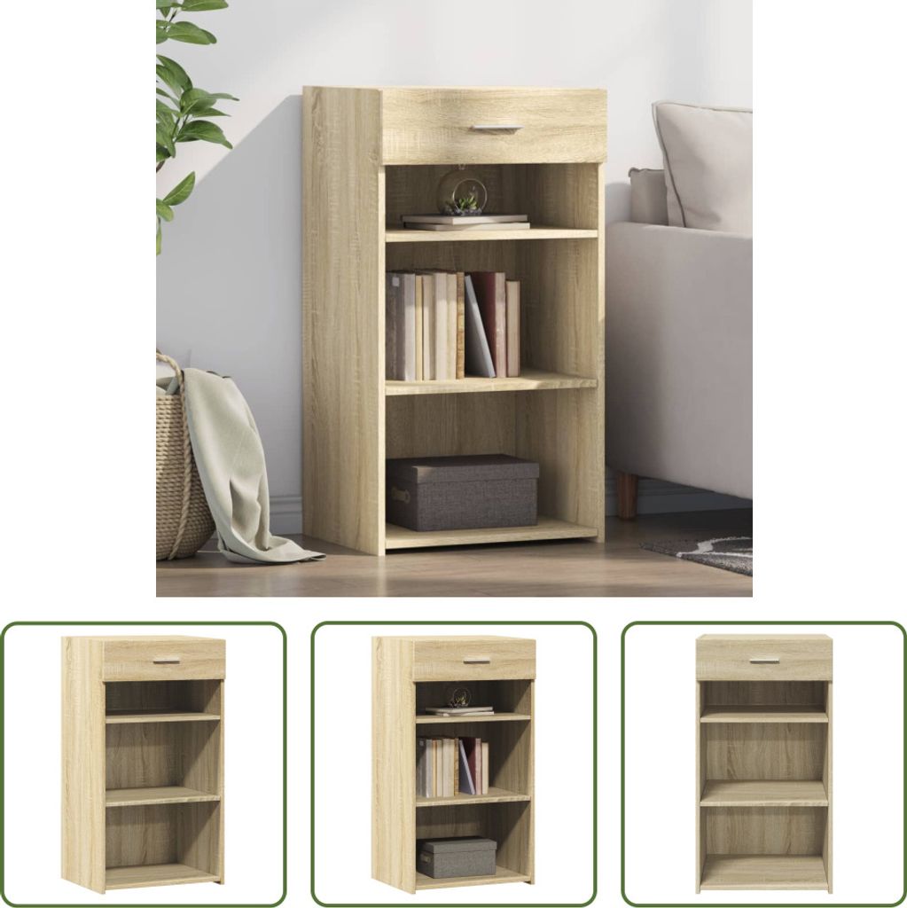 The Living Store Sideboard Sonoma-Eiche 50x42,5x93 cm Holzwerkstoff