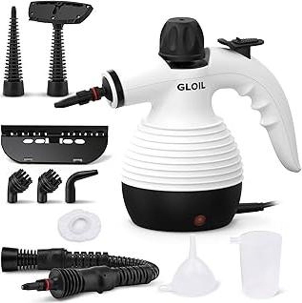 Dampfreiniger Für Alles, Dampfreiniger Handgerät mit 10 Aufsätzen, Handheld Steam Cleaner,Handdampfreiniger von Fenstern, Sofas, Matratzen, Tepp...
