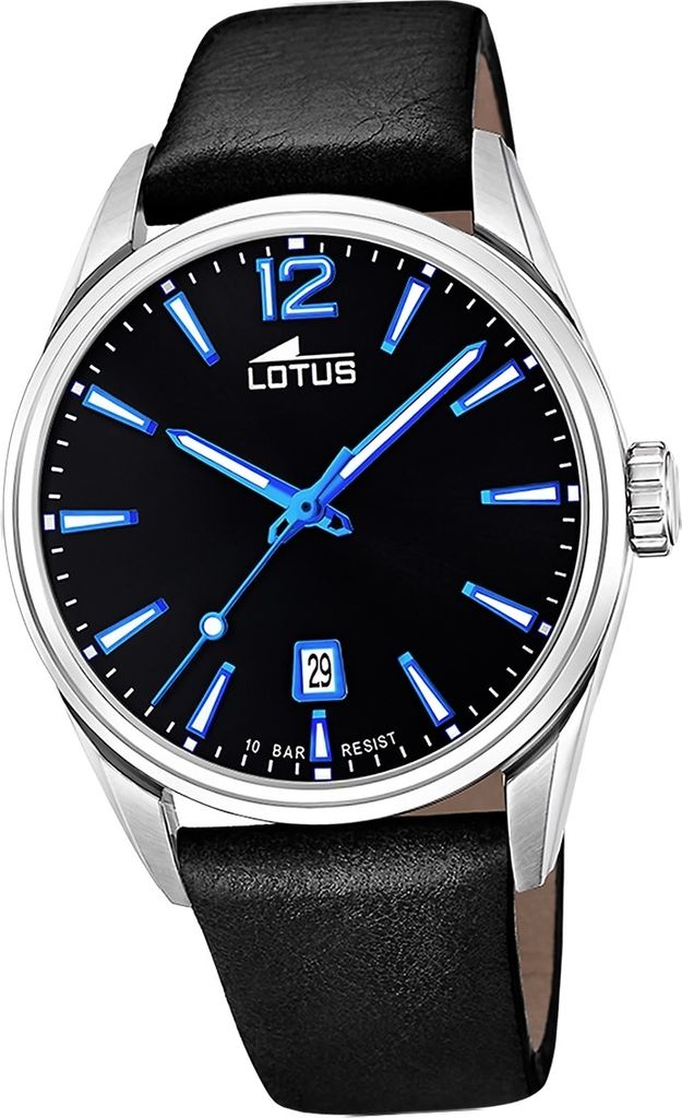Lotus Leder Herren Uhr Armbanduhr schwarz Luxus Elegant Classic D2UL18693/6