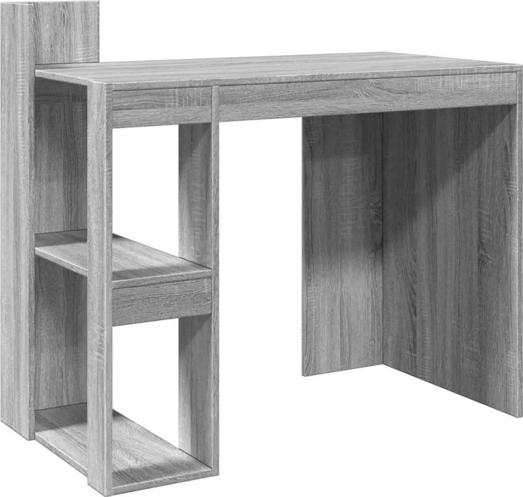 SYFAX™ Scrivania Grigio Sonoma 103,5x56,5x94 cm | Scrivania Ufficio Robusta - 1