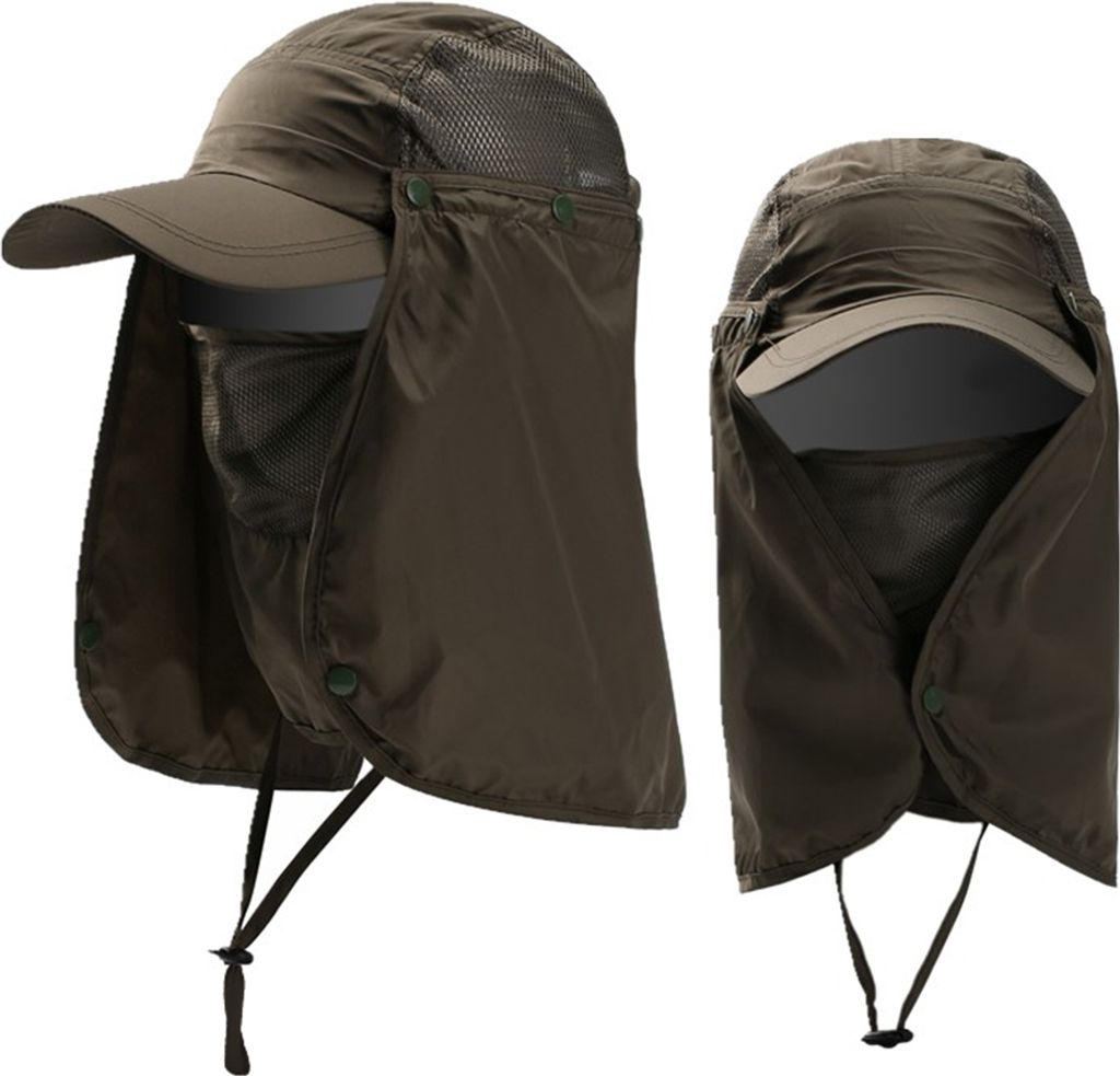 Outdoor Sport Wandern Visier Hut UV Schutz Gesicht Hals Abdeckung Angeln Sonnenschutz Kappe