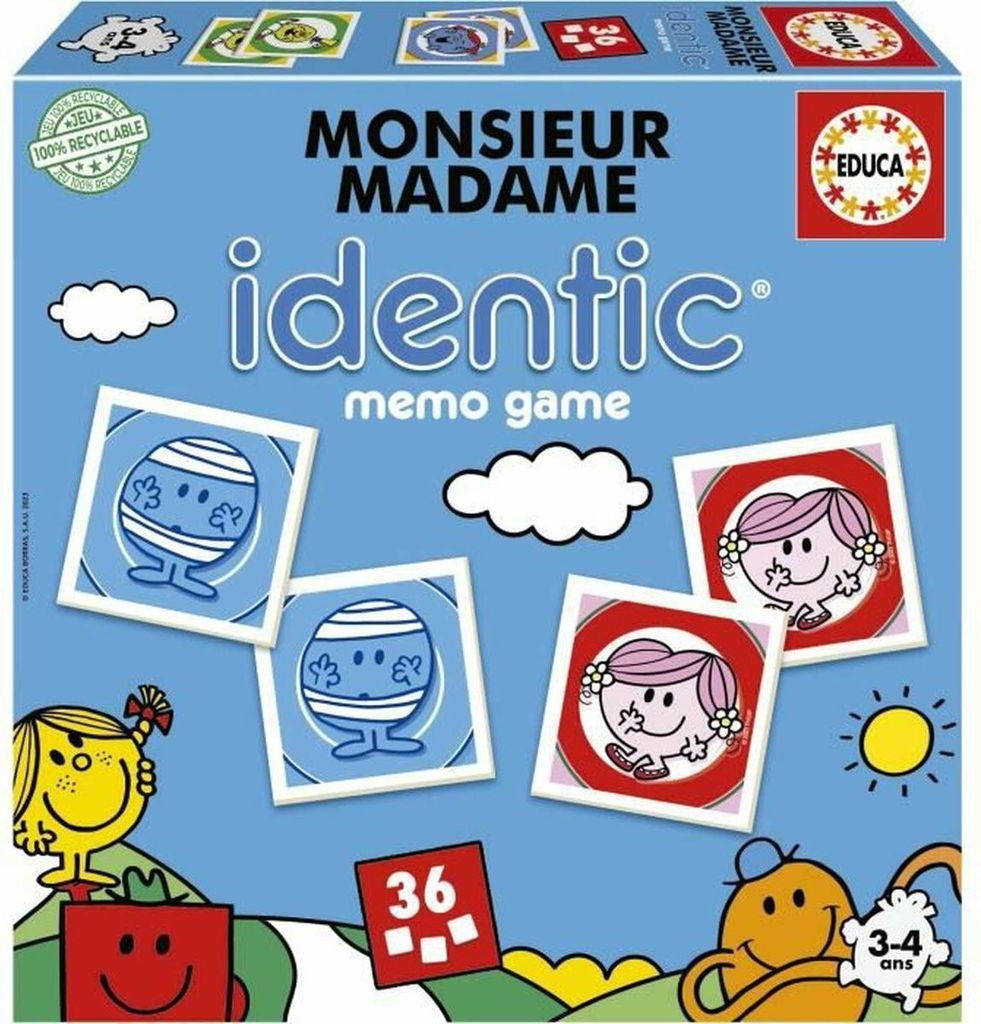 Tischspiel Educa Monsieur Madame Identic 23 x 5 x 23 cm