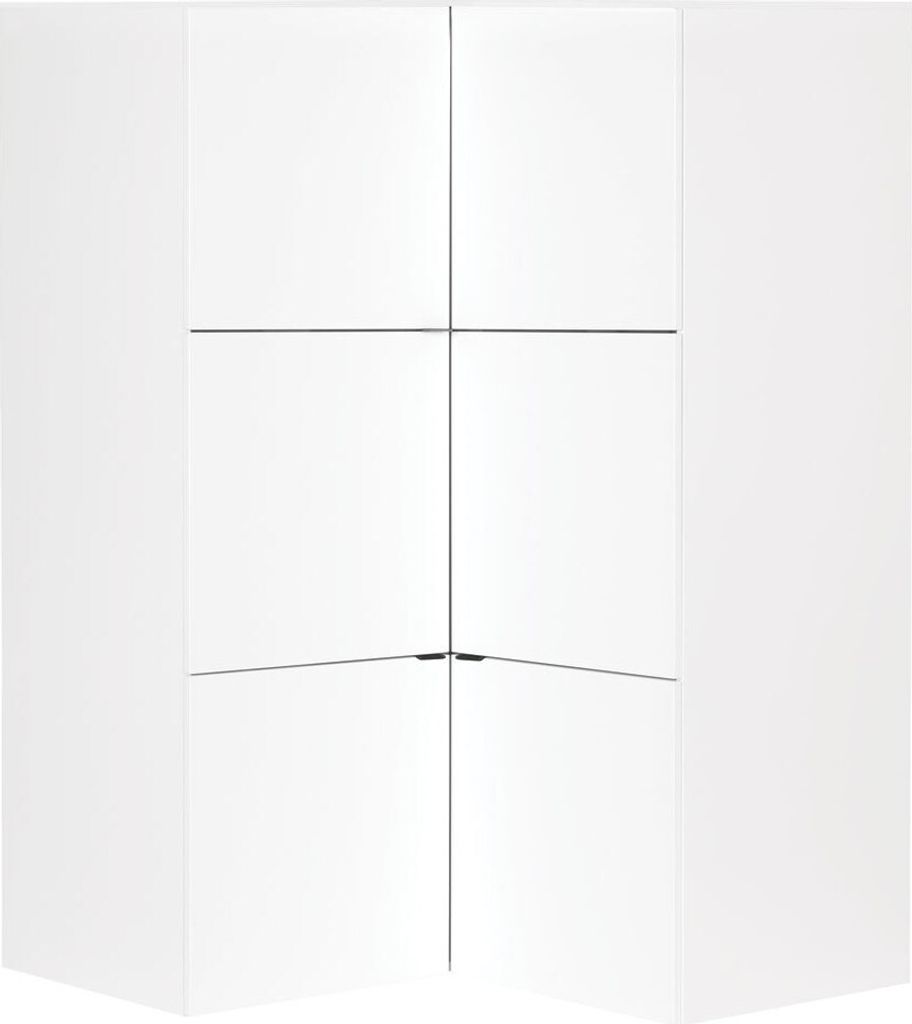 Jugendzimmer - Eckkleiderschrank Marincho 11, Farbe: Weiß - Produktbild