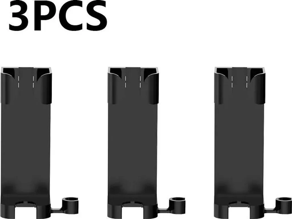 Supporto Professionale 3 Pezzi per Strumenti Capelli - ABS Nero Muro - 2