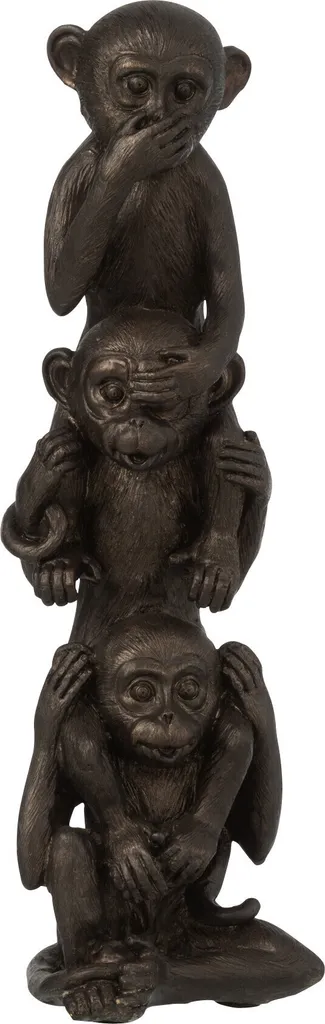 Statue Singe J-Line Marron - Décorez vos Espaces Vides avec Élégance