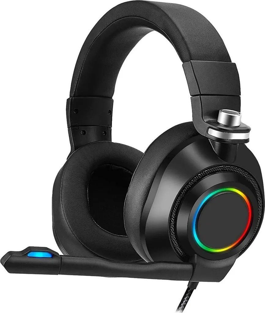 Cuffie Cablate Da Gaming Con Microfono Ad Arco Rgb Con Filo Pc Xbox Ps4 Ps5 Ios