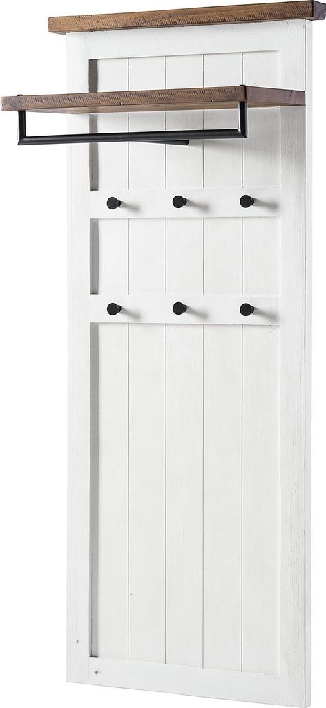 home24 Garderobenpaneel - Kiefer Massiv / Metall Produktbild 