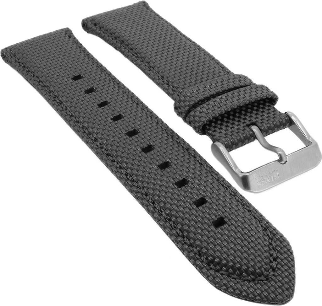 Hugo Boss Orange 1513115 | Uhrenarmband 24mm Materialmix grau/orange 33078S